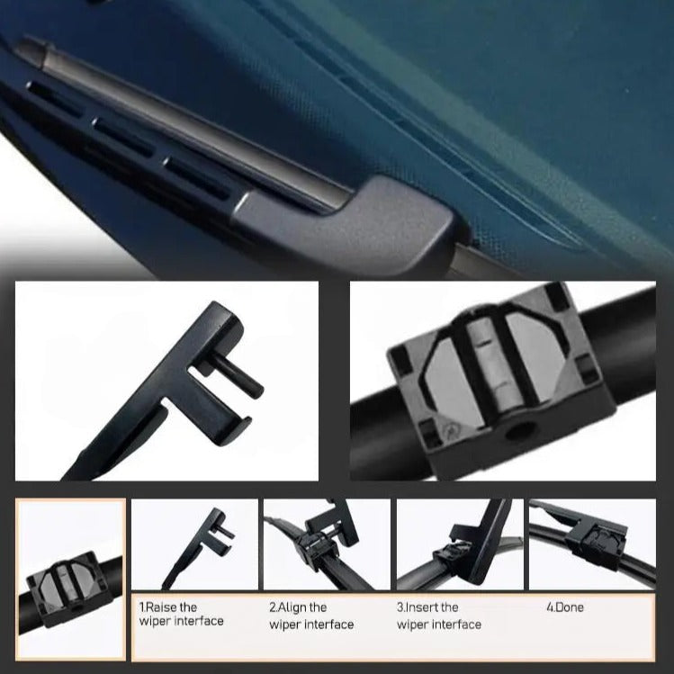 Balais Essuie-Glace Avant 24"+19" – BMW Série 3 E90 E91 (2005–2009) – Caoutchouc Naturel Haute Qualité HushBimmer