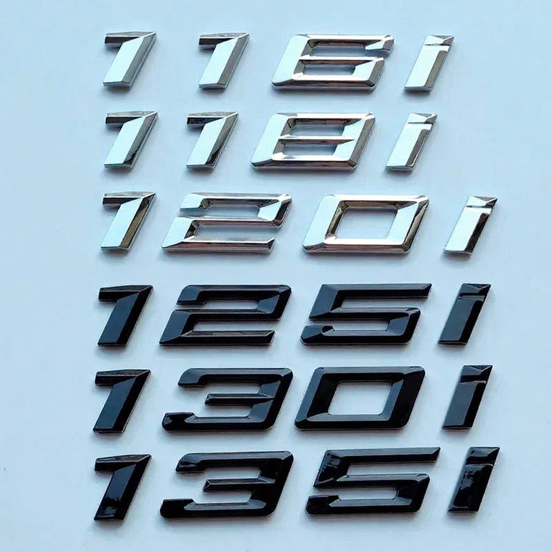 Logo Emblème ABS – Chiffres & Lettres 116i 118i 120i 125i 128i 130i 135i 140i – Pour BMW Série 1 (Coffre) HushBimmer