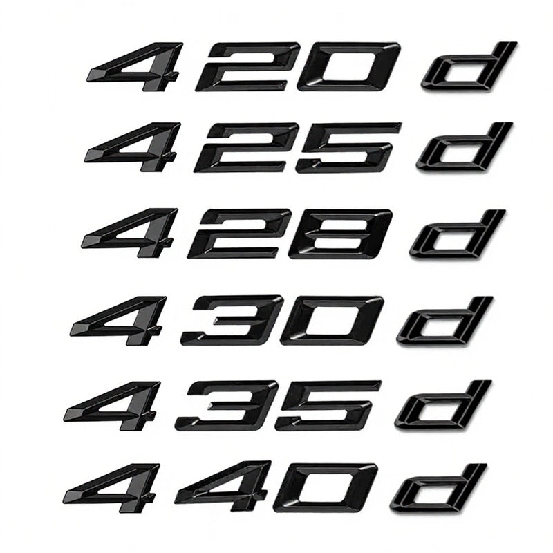 Emblème 3D ABS de Coffre – 420d 425d 428d 430d 435d 440d – Pour BMW Série 4 (F30 F32 F33 F36) HushBimmer