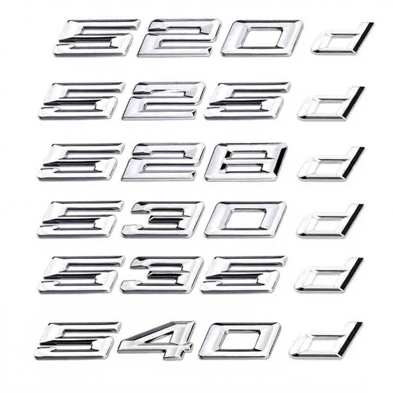 Logo Emblème 3D ABS – 520d 525d 528d 530d 535d 540d – Pour BMW Série 5 (E39 E60 F10 G30) HushBimmer