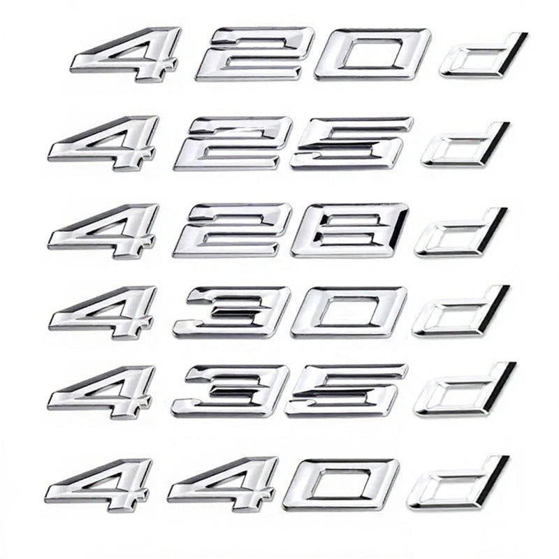 Emblème 3D ABS de Coffre – 420d 425d 428d 430d 435d 440d – Pour BMW Série 4 (F30 F32 F33 F36) HushBimmer