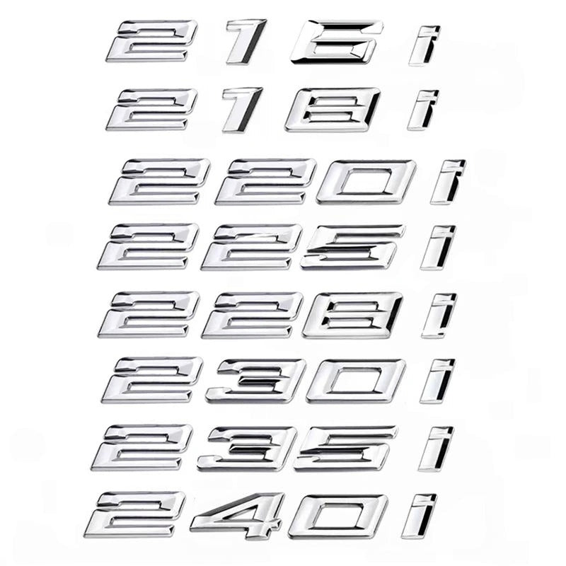 Emblème 3D ABS Chromé de Coffre – 216i 218i 220i 225i 228i 230i 235i 240i – Pour BMW Série 2 (F22 F23 F45 F46) HushBimmer
