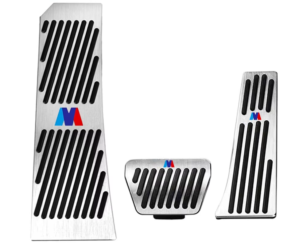 Couvre-pédales inox antidérapants – BMW Série 3, Série 5, X3, X5 (2003–2024) HushBimmer
