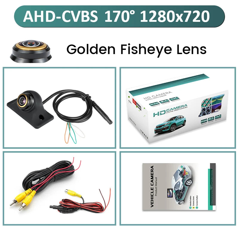 Caméra Universelle AHD 1080P – Vue Avant / Arrière / Latérale, Vision Nocturne, IP68 HushBimmer