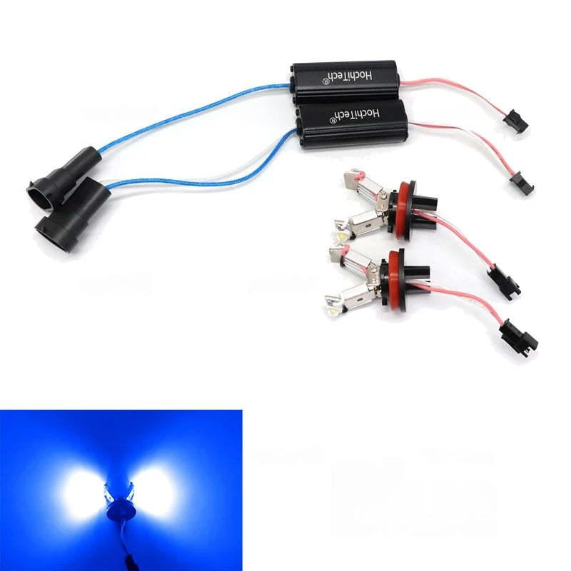 Angel Eyes LED Blanc/Jaune/Bleu – BMW Série 1, 3, 5, X et Z – Ampoules DRL HushBimmer