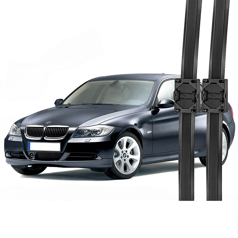 Balais Essuie-Glace Avant 24"+19" – BMW Série 3 E90 E91 (2005–2009) – Caoutchouc Naturel Haute Qualité HushBimmer