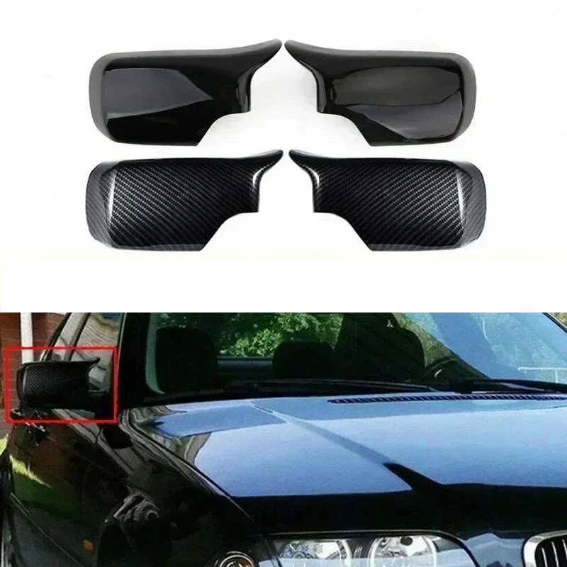 Coques Rétroviseurs Noires – BMW Série 3 E46 & Série 5 E39 (1996–2005) – Paire Gauche + Droite – Référence OEM : 51168238375 / 51168238376 HushBimmer