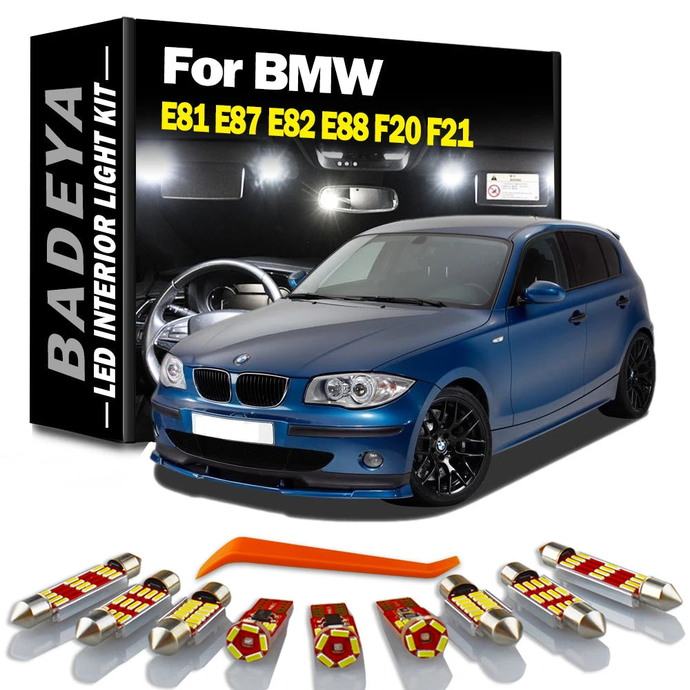 Kit Éclairage Intérieur LED Canbus Sans Erreur – Pour BMW Série 1 E81 E87 E82 E88 F20 F21 (2003–2014) HushBimmer