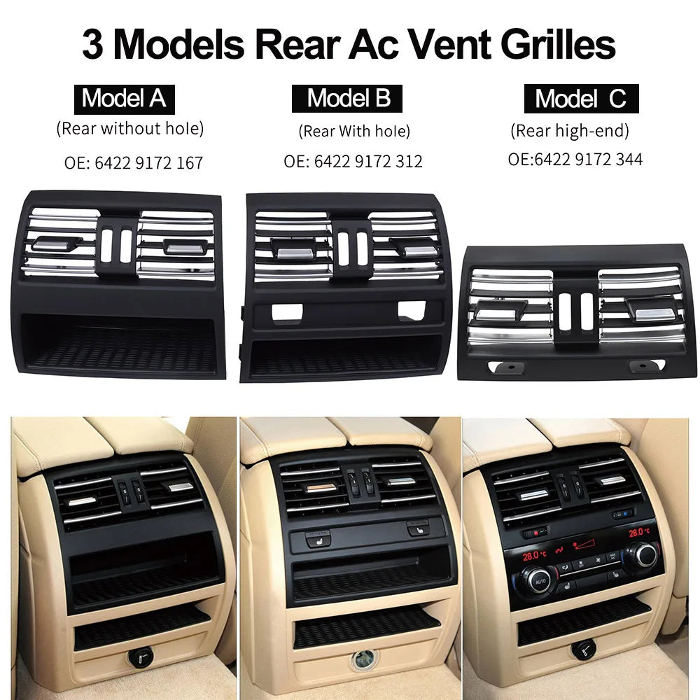 Grille de Ventilation AC Arrière Améliorée – BMW Série 5 F10 F11 F18 (2010-2017) HushBimmer