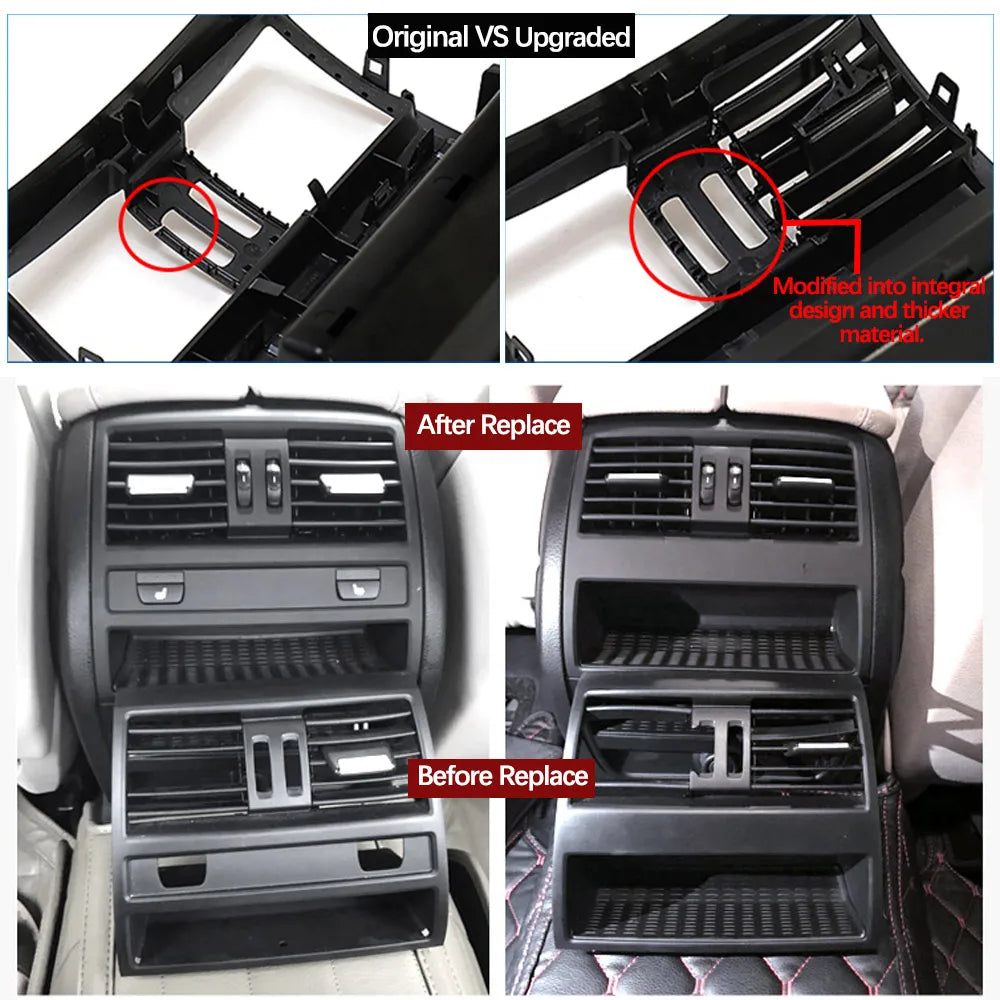 Grille de Ventilation AC Arrière Améliorée – BMW Série 5 F10 F11 F18 (2010-2017) HushBimmer