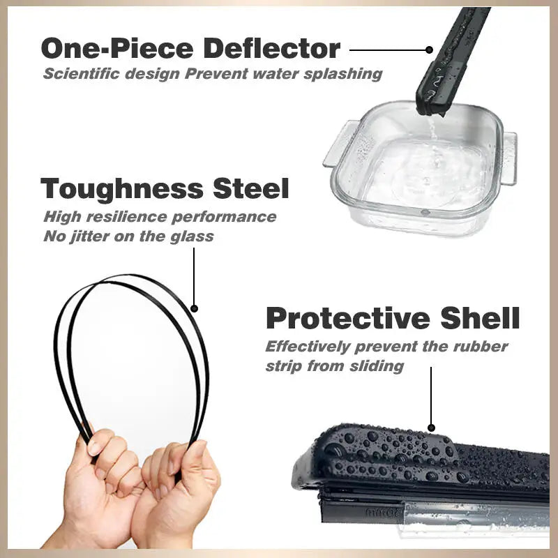 Balais Essuie-Glace Avant 24"+19" – BMW Série 3 E90 E91 (2005–2009) – Caoutchouc Naturel Haute Qualité HushBimmer