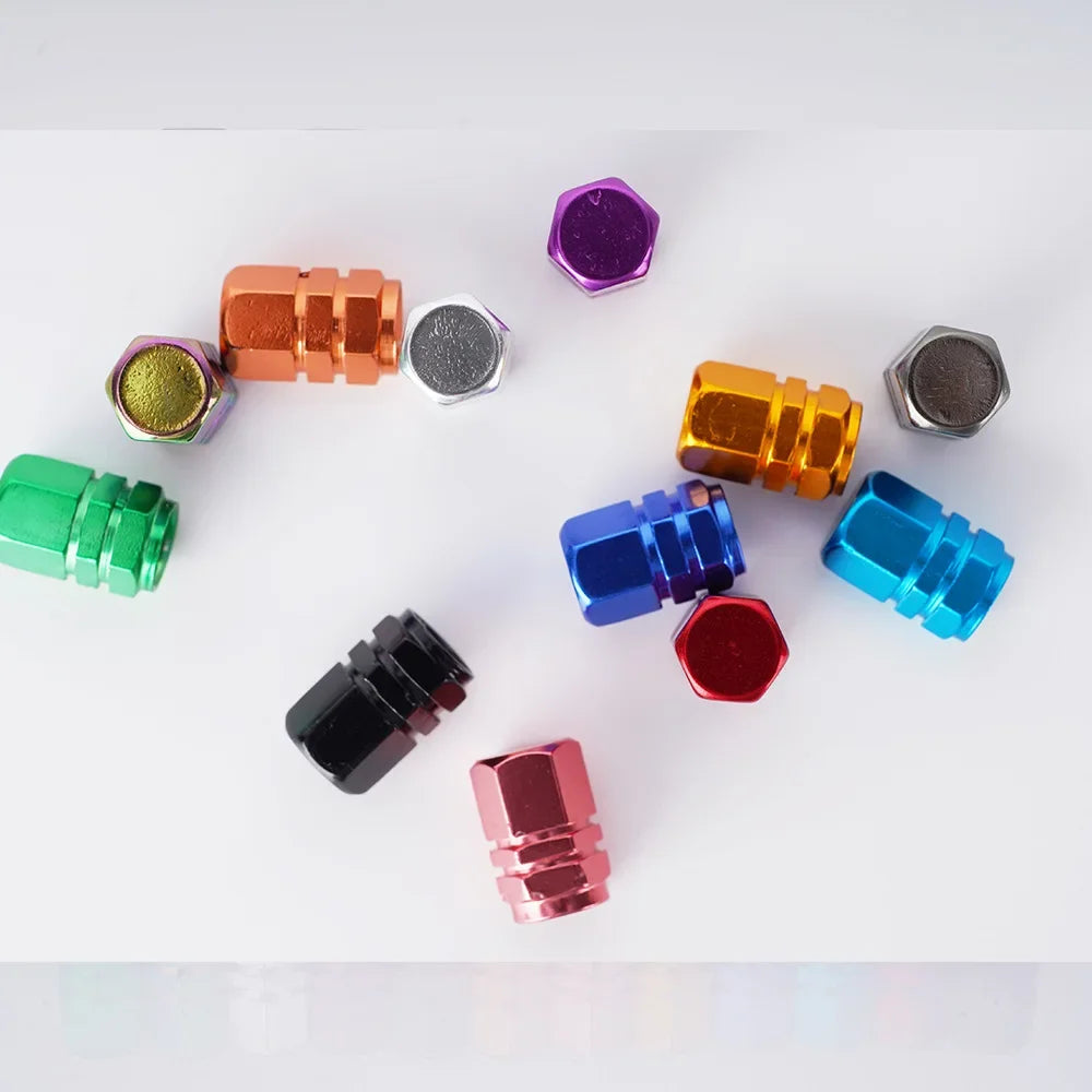 Capuchons de Valve en Aluminium – Accessoires Décoratifs Anti-Poussière pour Voiture, Moto et Vélo HushBimmer