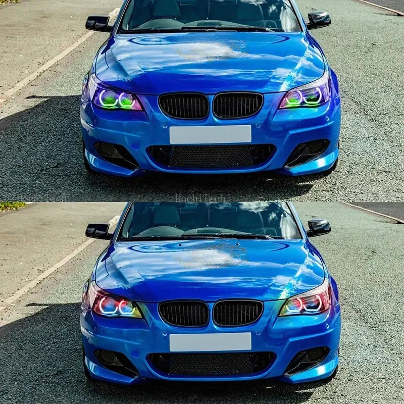 Angel Eyes LED Multicolores – Contrôle App – BMW E60 E61 Pre-LCI (2003–2007) HushBimmer