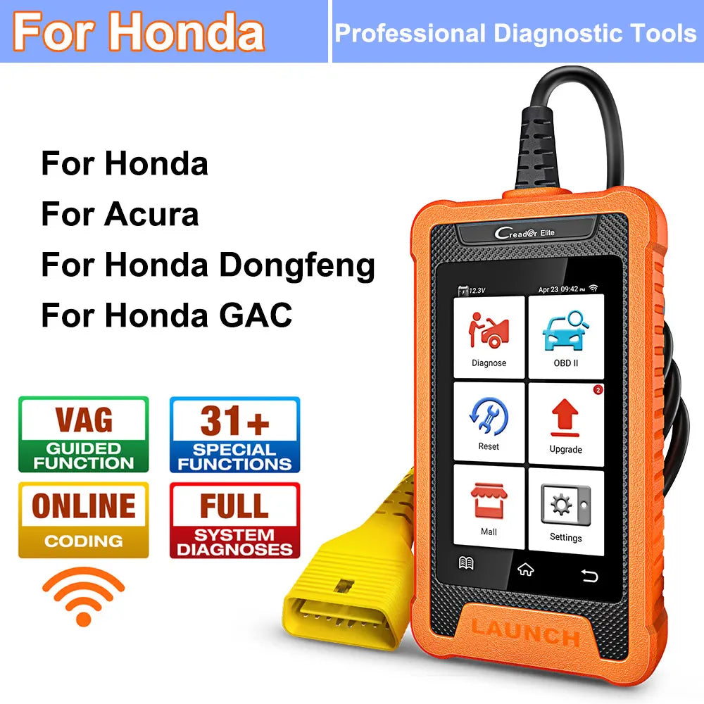 LAUNCH X431 Creader Elite – Scanner Diagnostic OBD2 Complet avec Codage ECU & Fonctions Bi-directionnelles – 31+ Réinitialisations – Pour BMW / BENZ / AUDI et + HushBimmer