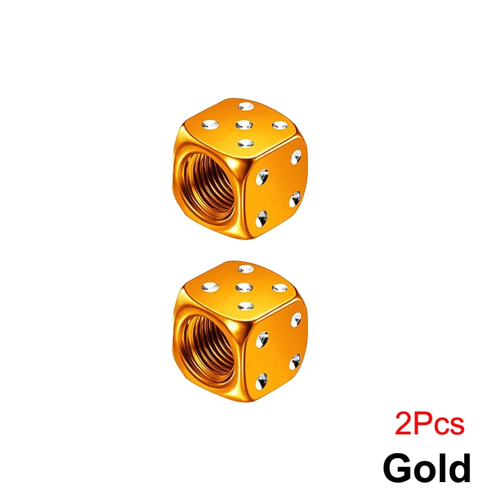 Capuchons de Valve Dé en Aluminium – Lot de 2 ou 8 Pièces – Pour Voiture, Moto, Vélo, Camion HushBimmer