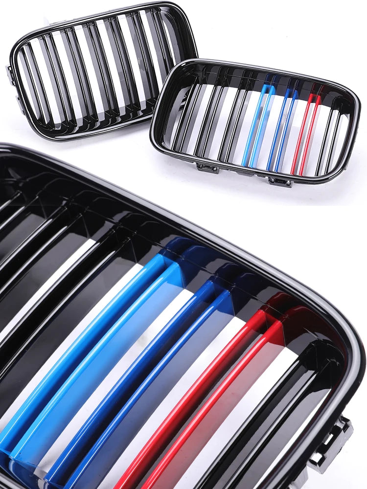 Calandre Double Lame M Style – BMW Série 3 E36 Pre-LCI (1992–1996) – Couleur M, Carbone Mat ou Noir Brillant HushBimmer