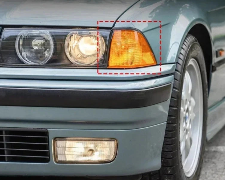 Paire de Feux de Clignotant Avant d’Angle pour BMW Série 3 E36 (1991–1999) – Blanc, Jaune ou Gris HushBimmer
