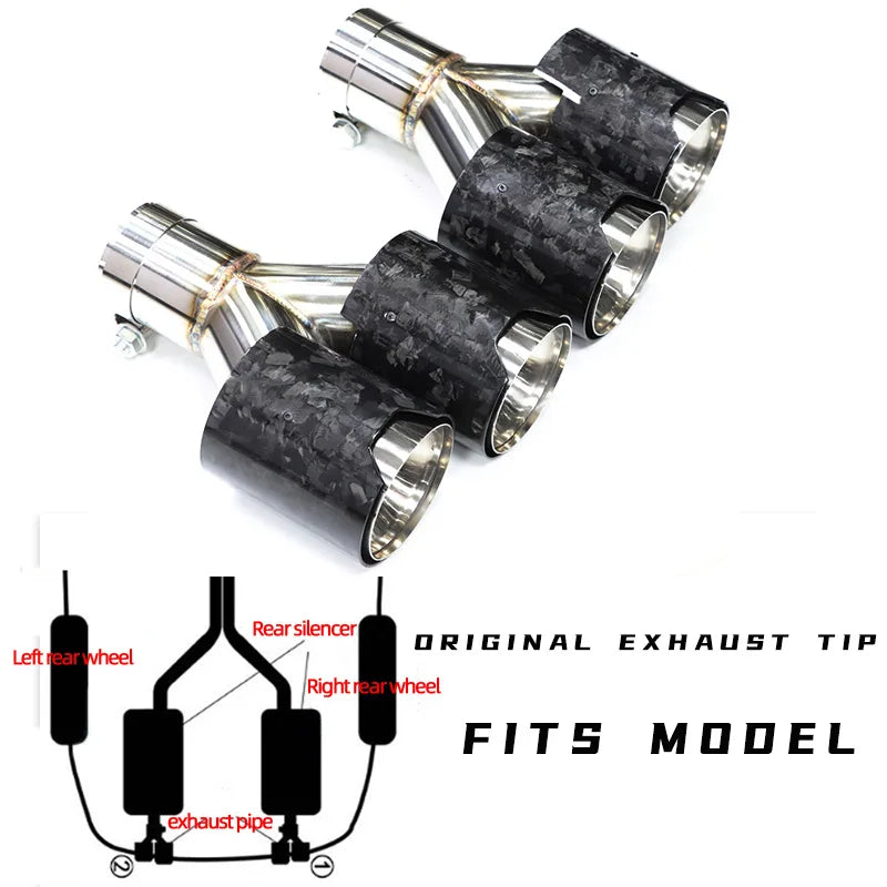 Paire de Embouts d'Échappement Carbone Forgé – BMW M Performance (Universels) HushBimmer
