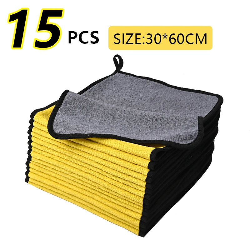 Lot de 10 à 20 Serviettes Microfibres Ultra-Fines – Tissu Coral Fleece – Nettoyage Voiture & Maison – 30x30cm / 30x60cm HushBimmer