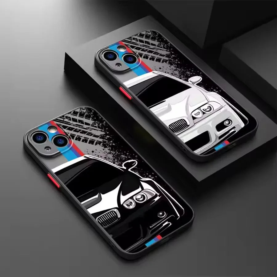 Coque de Protection Sport BMW Power Car Logo – iPhone 16/15/14/13/12/11/X/8/7 HushBimmer