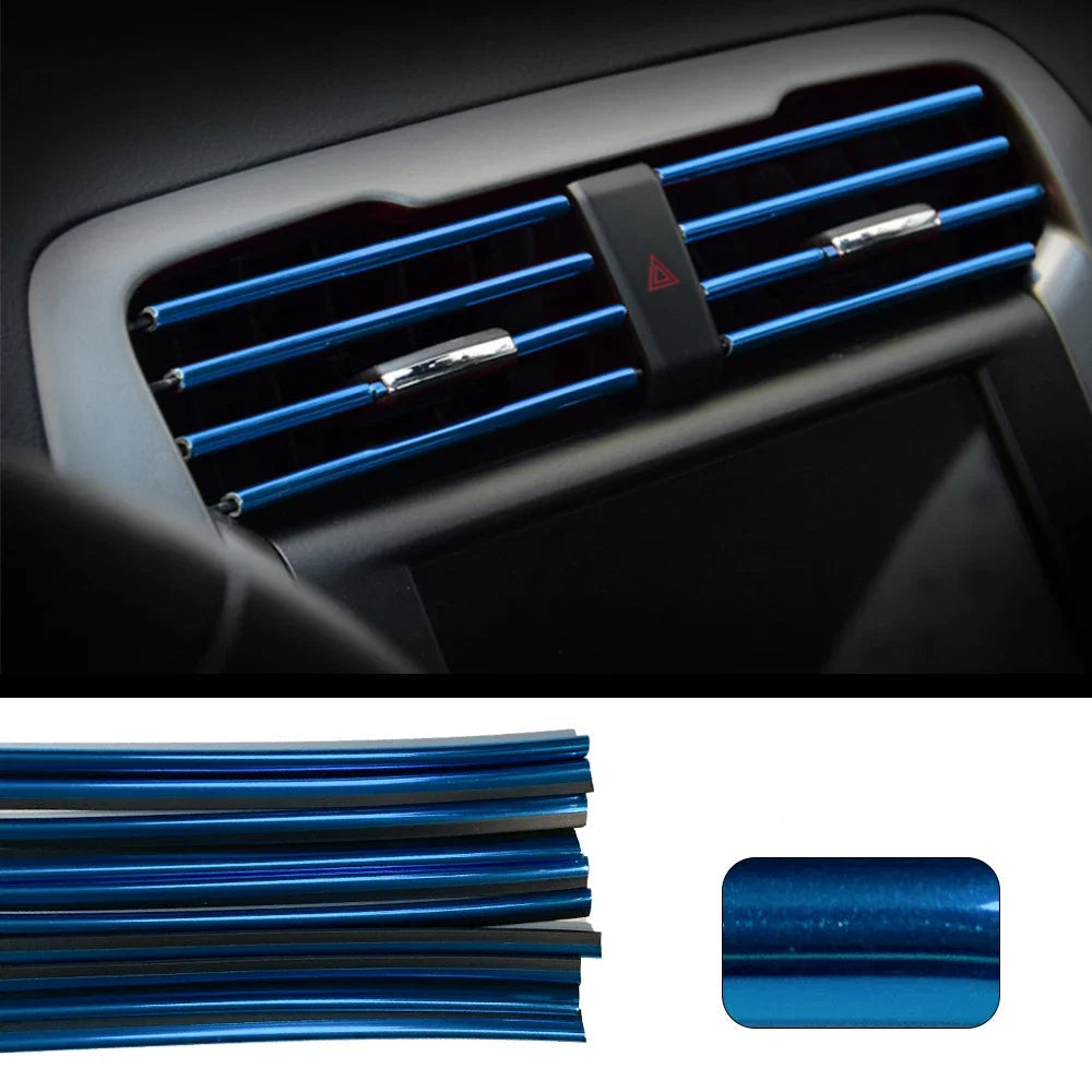 Bandes Décoratives U-Shape x10 – Finitions Chromées Multicolores – Pour Grilles de Ventilation de Voiture (BMW & Universel) HushBimmer