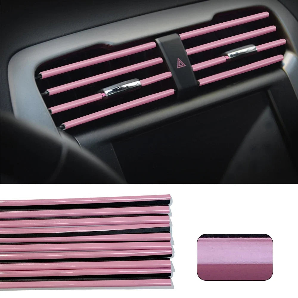 Bandes Décoratives U-Shape x10 – Finitions Chromées Multicolores – Pour Grilles de Ventilation de Voiture (BMW & Universel) HushBimmer