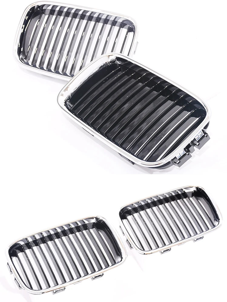 Calandre Double Lame M Style – BMW Série 3 E36 Pre-LCI (1992–1996) – Couleur M, Carbone Mat ou Noir Brillant HushBimmer
