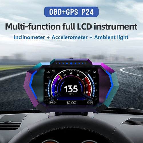 Affichage Tête Haute P24 OBD + GPS – Compteur Digital Multifonction pour BMW | HushBimmer