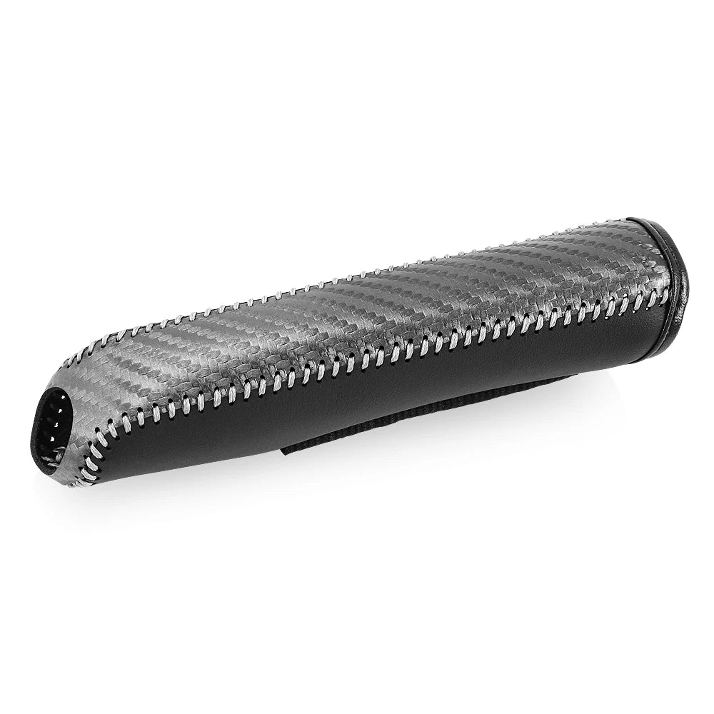 Cache Frein à Main en Cuir Écologique Look Carbone – Accessoire de Protection Intérieur Universel pour BMW | HushBimmer