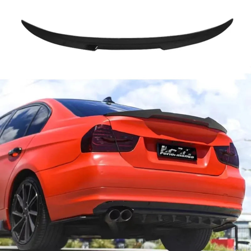 Aileron Style M3/M4 PSM pour BMW Série 3 E90 (2005–2012) – Noir Carbone Brillant HushBimmer