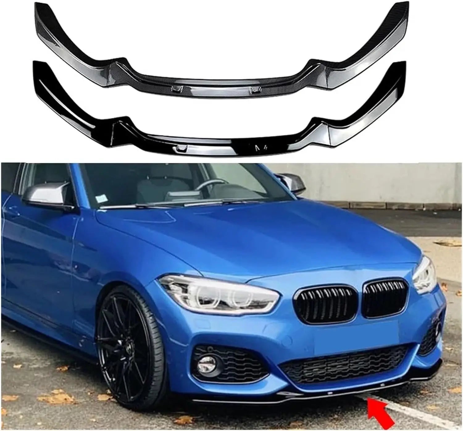 Splitter Avant M Performance – Pour BMW Série 1 F20 F21 M-Sport (2015–2019) HushBimmer