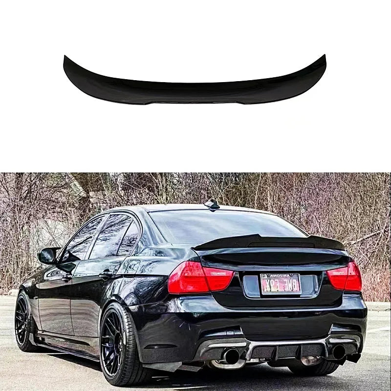 Aileron Style M3/M4 PSM pour BMW Série 3 E90 (2005–2012) – Noir Carbone Brillant HushBimmer