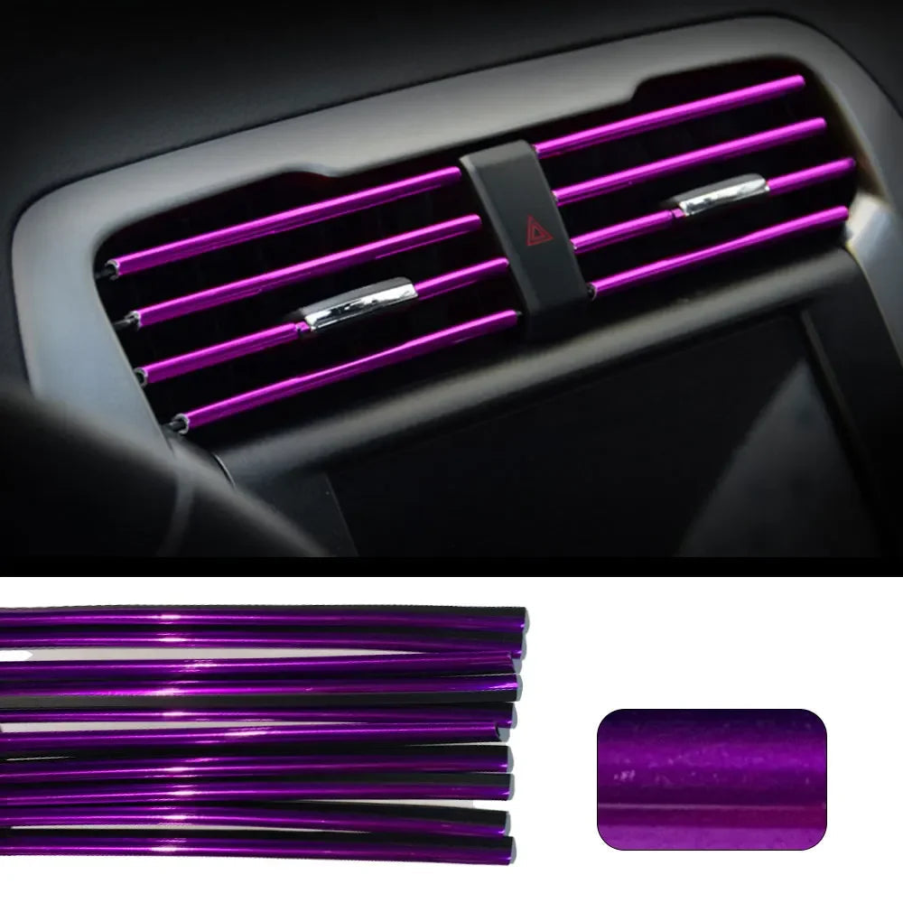 Bandes Décoratives U-Shape x10 – Finitions Chromées Multicolores – Pour Grilles de Ventilation de Voiture (BMW & Universel) HushBimmer