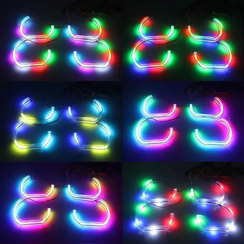 Angel Eyes LED Multicolores – Contrôle App – BMW E60 E61 Pre-LCI (2003–2007) HushBimmer