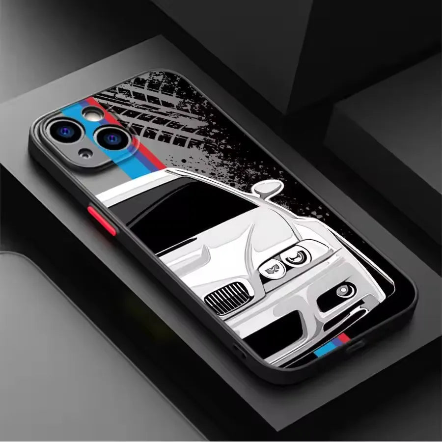 Coque de Protection Sport BMW Power Car Logo – iPhone 16/15/14/13/12/11/X/8/7 HushBimmer