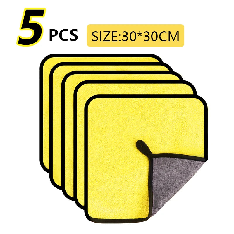Lot de 10 à 20 Serviettes Microfibres Ultra-Fines – Tissu Coral Fleece – Nettoyage Voiture & Maison – 30x30cm / 30x60cm HushBimmer
