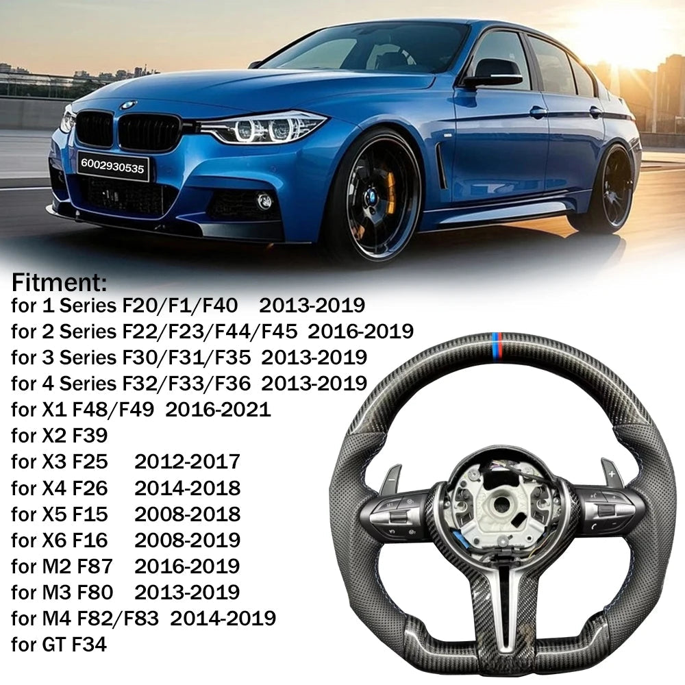 Volant en Carbone  – BMW F30 F10 F31 F20 F25 F22 F36 F33 F32 F80 F82 F11 F18 F01 F90 E90 HushBimmer