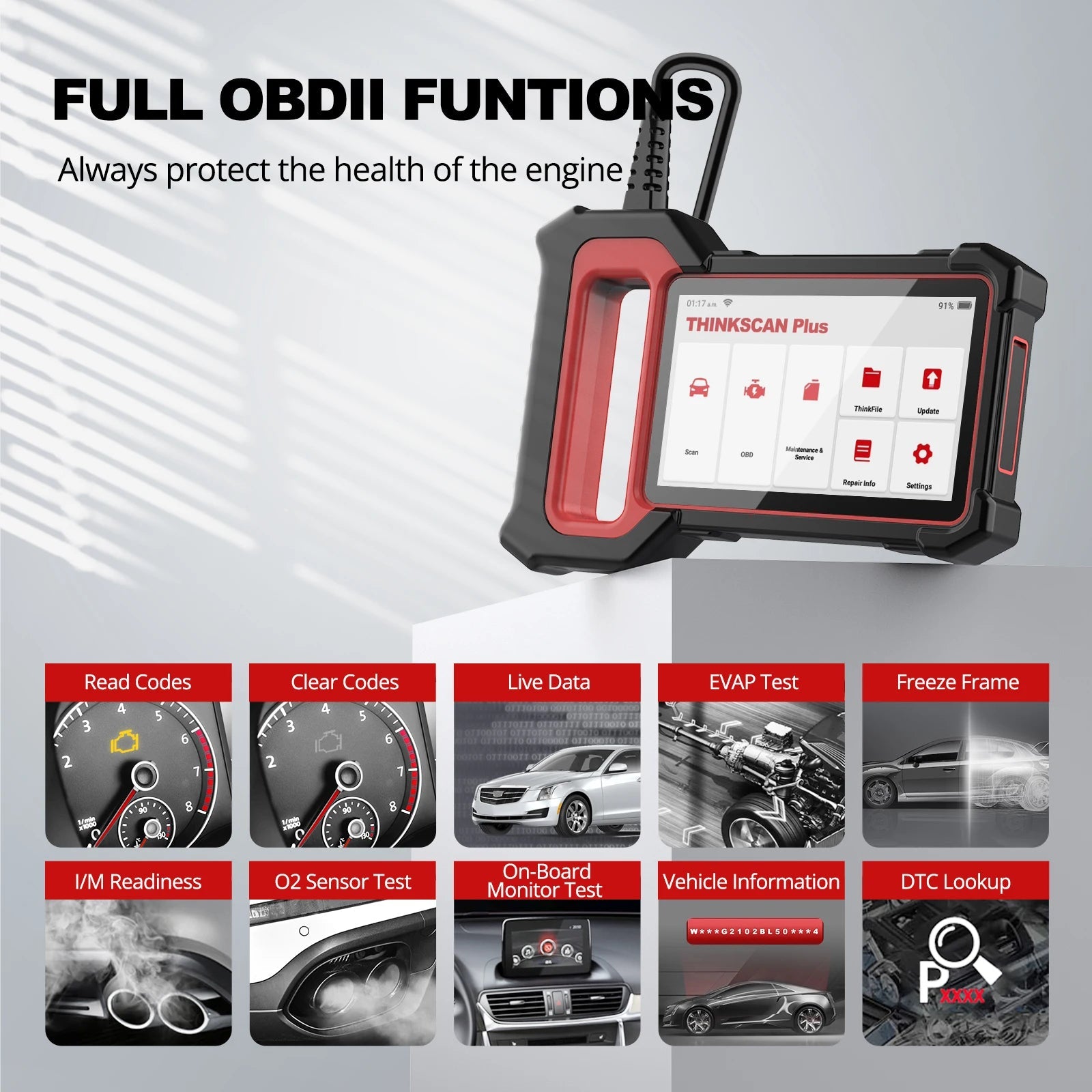 THINKCAR Thinkscan Plus S5 – Scanner OBD2 Multisystèmes ABS/SRS/ECM/TCM | Diagnostic Auto VIN | Wifi | HushBimmer