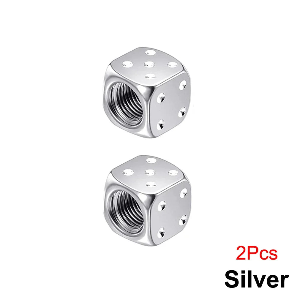 Capuchons de Valve Dé en Aluminium – Lot de 2 ou 8 Pièces – Pour Voiture, Moto, Vélo, Camion HushBimmer