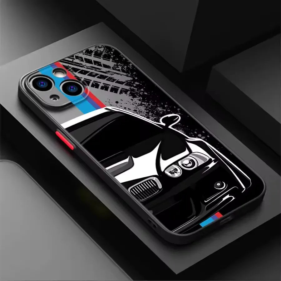 Coque de Protection Sport BMW Power Car Logo – iPhone 16/15/14/13/12/11/X/8/7 HushBimmer