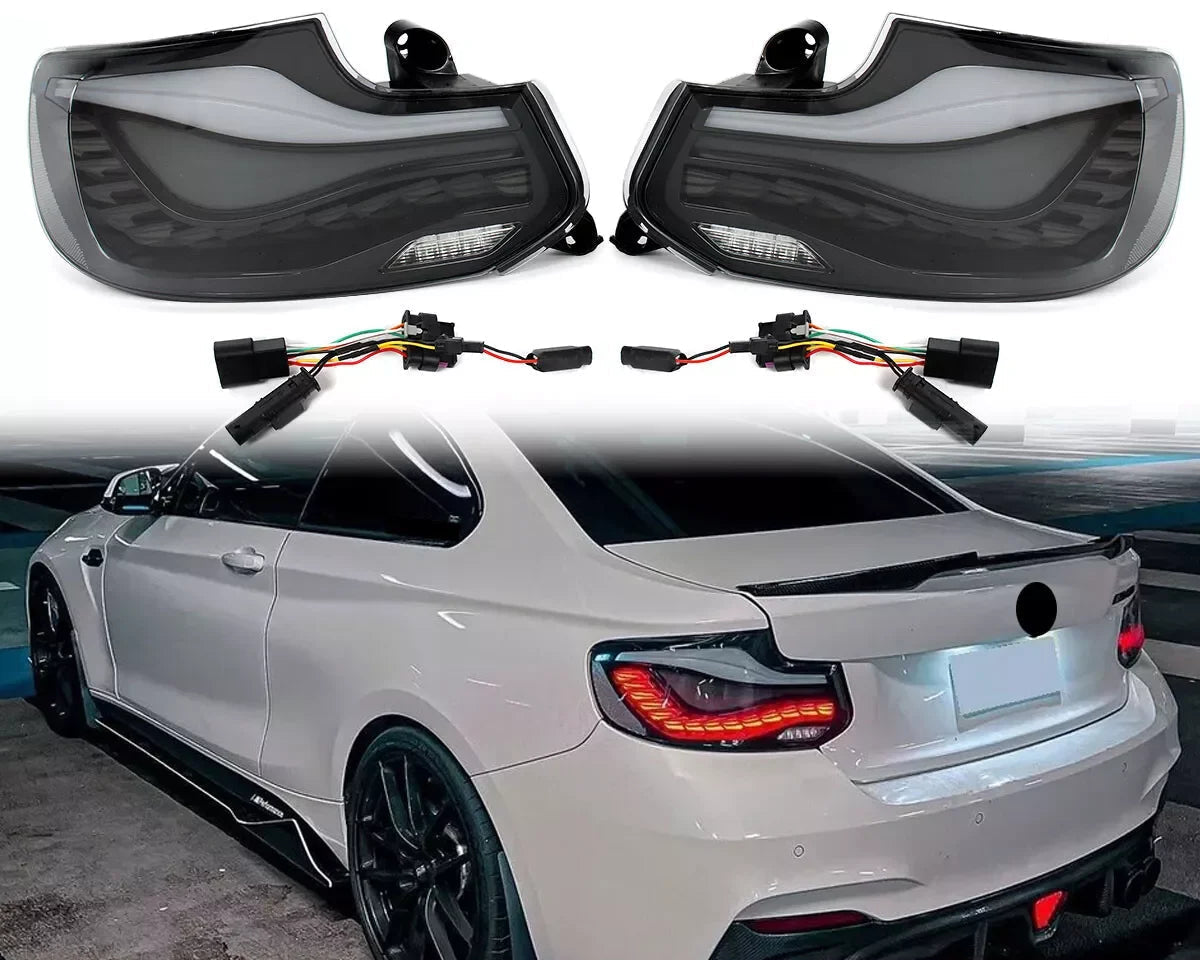 Feux Arrière LED Fumés GTS Style - Pour BMW Série 2 F22 F23 F87 & M2 (2014-2021) HushBimmer