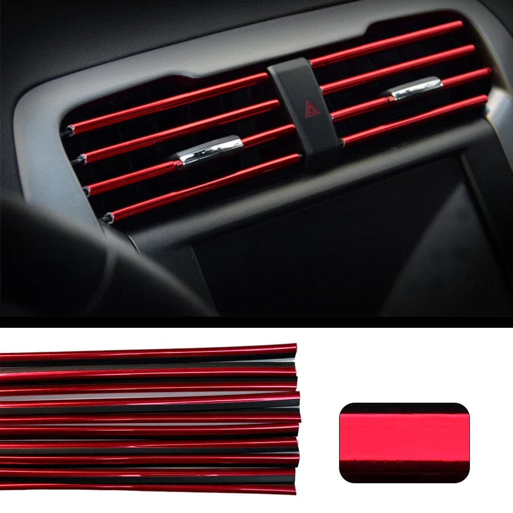 Bandes Décoratives U-Shape x10 – Finitions Chromées Multicolores – Pour Grilles de Ventilation de Voiture (BMW & Universel) HushBimmer