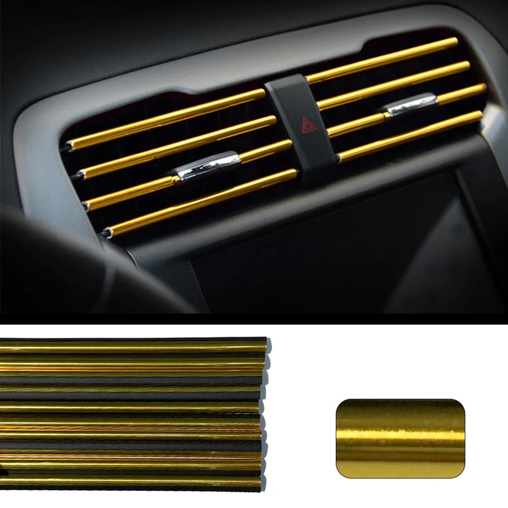 Bandes Décoratives U-Shape x10 – Finitions Chromées Multicolores – Pour Grilles de Ventilation de Voiture (BMW & Universel) HushBimmer