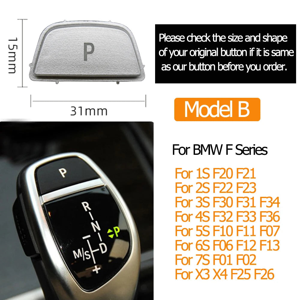 Cache Bouton "P" Parking Boîte de Vitesse – Pour BMW Série F & M (Modèles A & B) HushBimmer