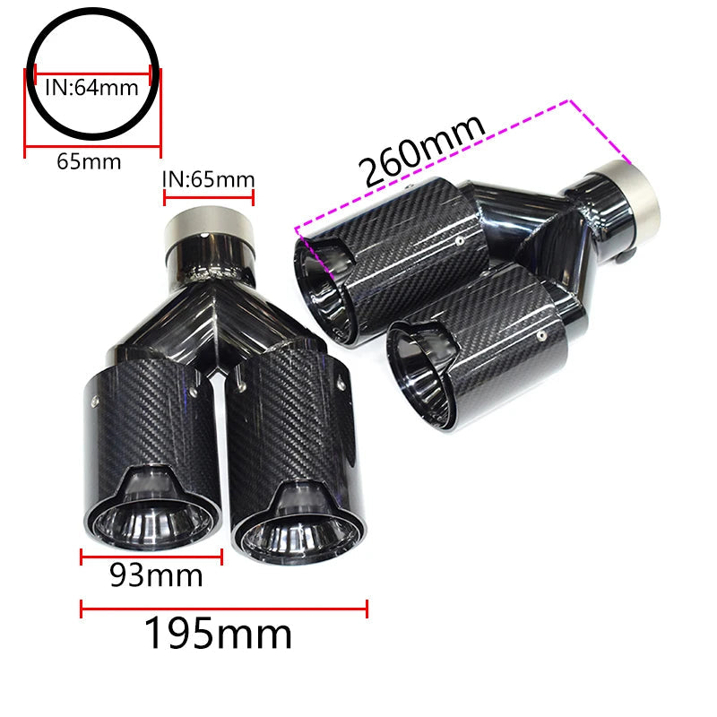 Embout d'Échappement Universel M Performance – Carbone & Acier Inox pour BMW HushBimmer