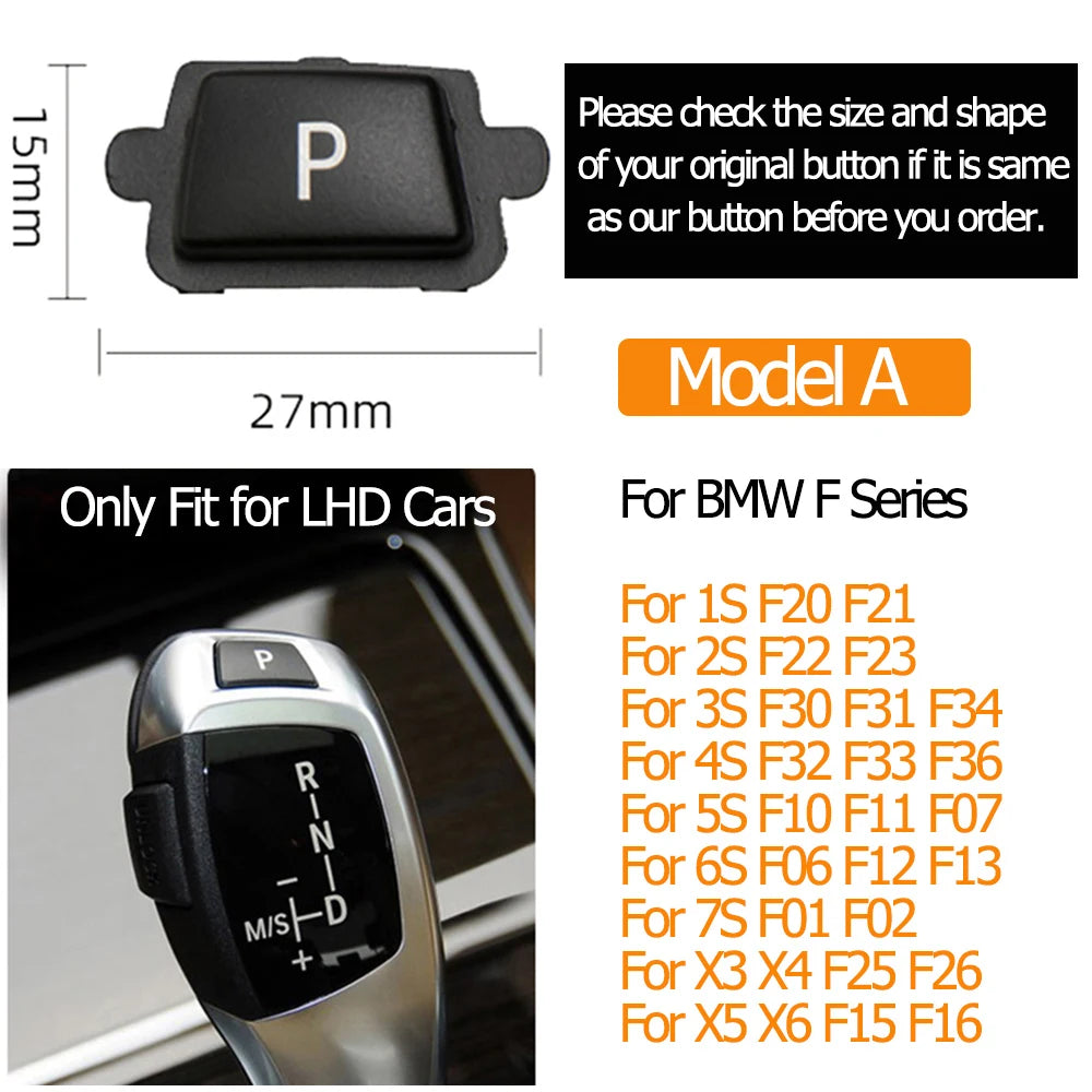 Cache Bouton "P" Parking Boîte de Vitesse – Pour BMW Série F & M (Modèles A & B) HushBimmer