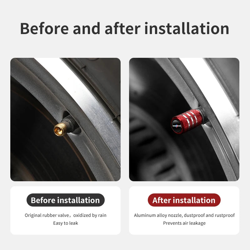 Capuchons de Valve de Roue – Design BMW Performance – Lot de 4 – Accessoires Universels pour Pneus Auto HushBimmer