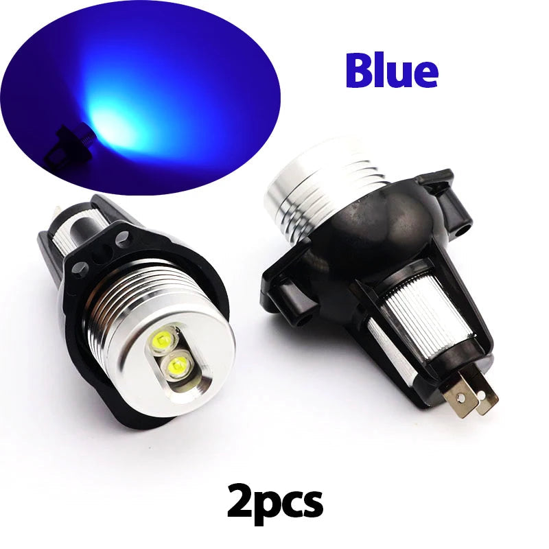 Angel Eyes LED 6000K Blanc – 20W – BMW Série 3 E90/E91 Pre-LCI avec Xénon (2004–2008) HushBimmer