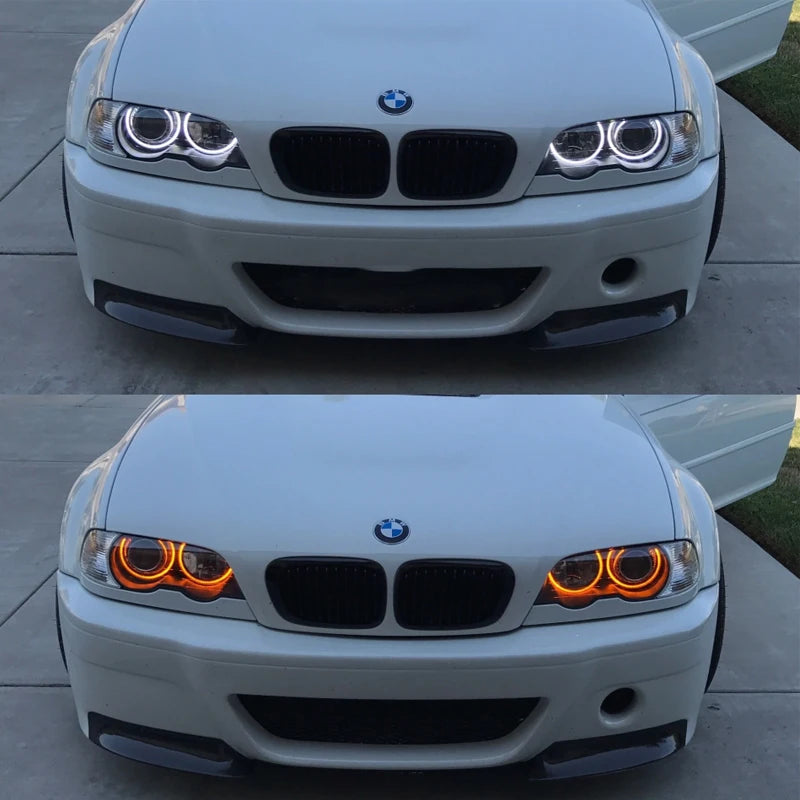 Angel Eyes LED Blanc 6000K – Pack 4 Anneaux – BMW Série 3 E46 (1998–2006) – Halogène & Xénon HushBimmer