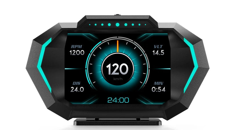 Affichage Tête Haute P24 OBD + GPS – Compteur Digital Multifonction HushBimmer